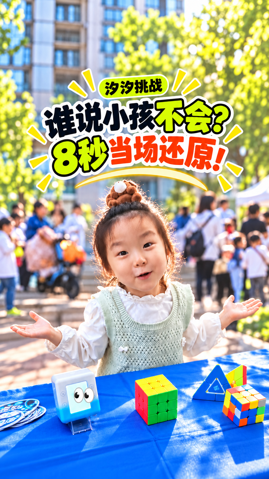 汐汐魔方挑战的抖音封面